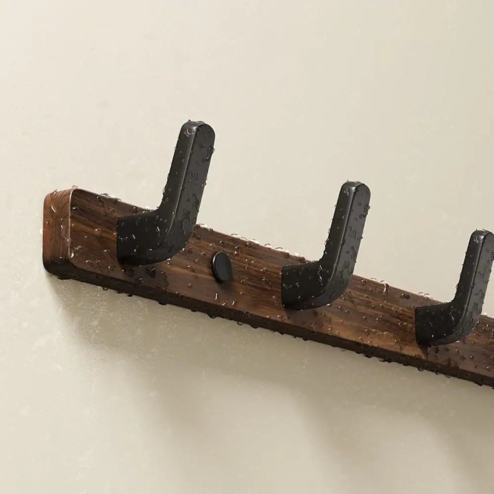 Coat Rack Wall Mount Entryway Wall Hanger for Towels Wooden Coat Hooks Hook Storage Rack for Bedroom Bathroom Kitchen